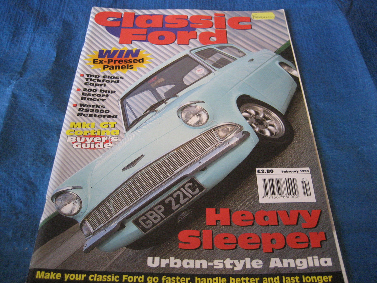 CLASSIC FORD MAGAZINE FEB 1999 TICKFORD RS1700t WORKS RS2000 EX RALLY CAR MK1