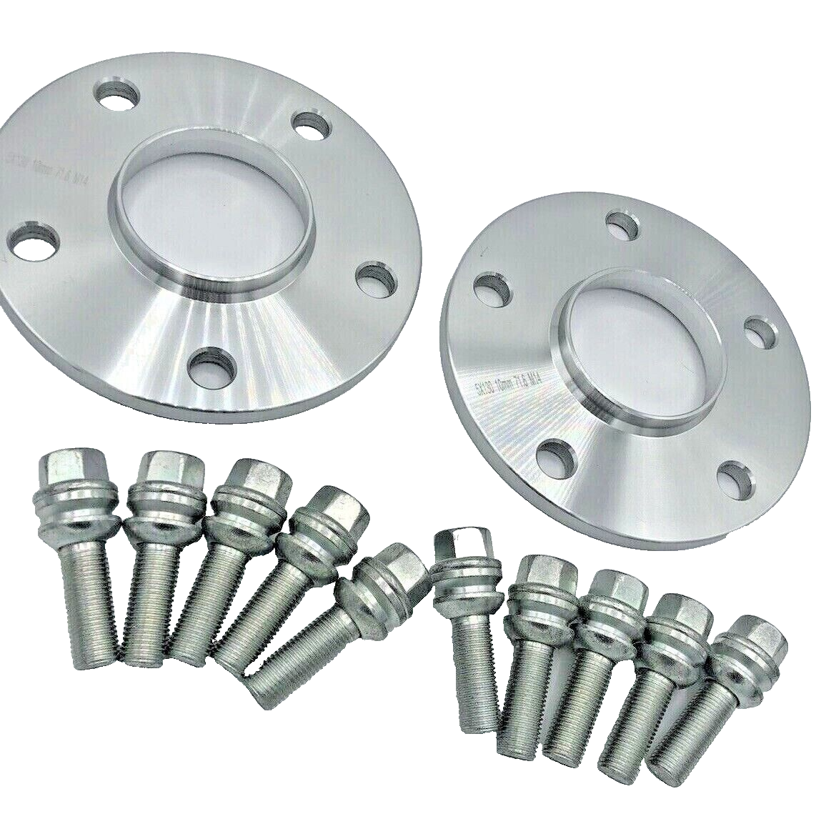 Porsche Wheel Spacers 15mm + Extended OE Bolts Set Of 4 in Silver 5x130 PSR9Line