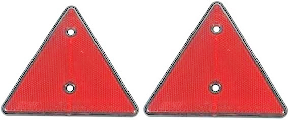 Vehicle Rear Safety Reflectors Red - MOT Legal for Trailers Trucks Caravans # x2