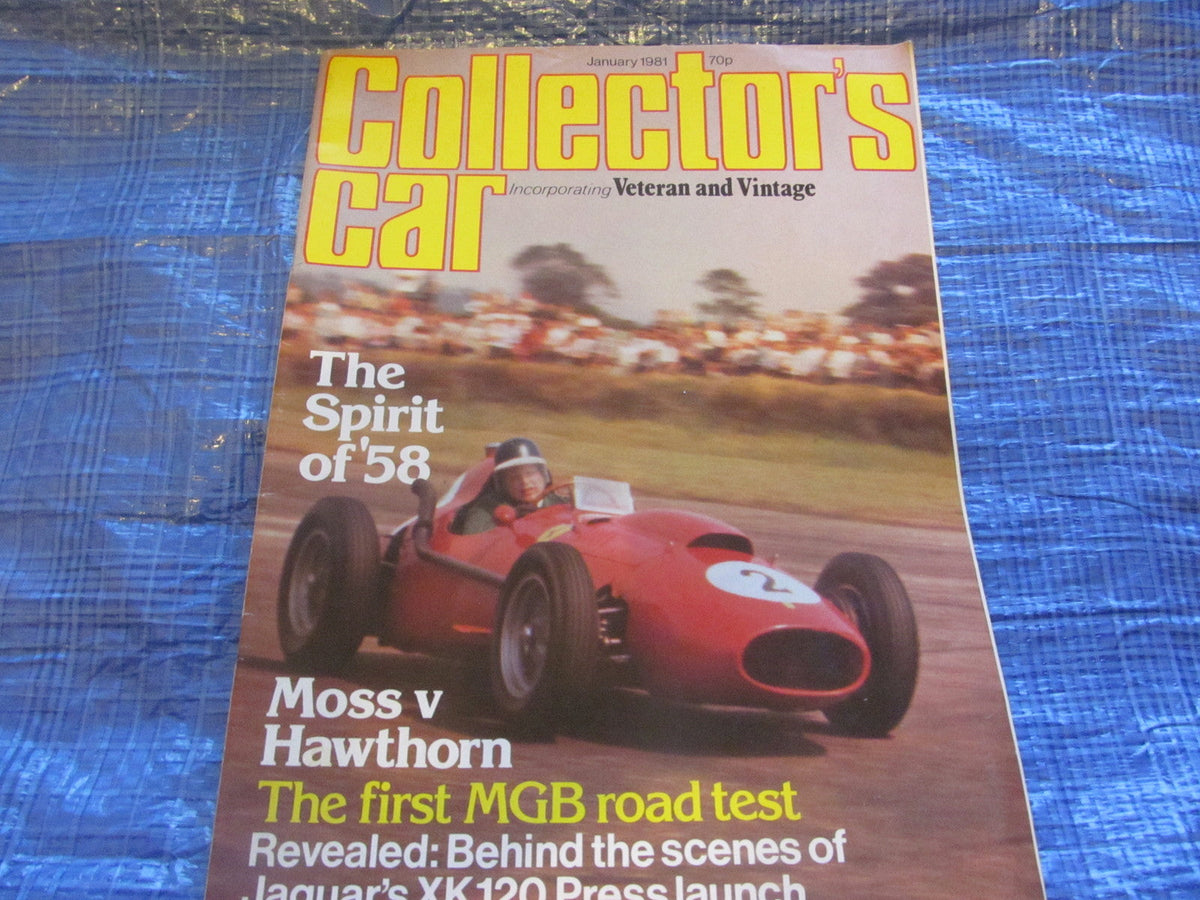 1981 JANUARY COLLECTORS CAR MAGAZINE / RALLY RILEY MGB TEST XK120 LAUNCH  #bk1