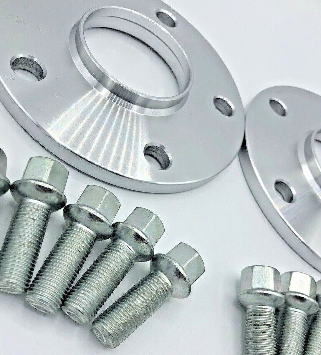 Porsche Wheel Spacers 15mm + Extended OE Bolts Set Of 2 in Silver 5x130 PSR9Line