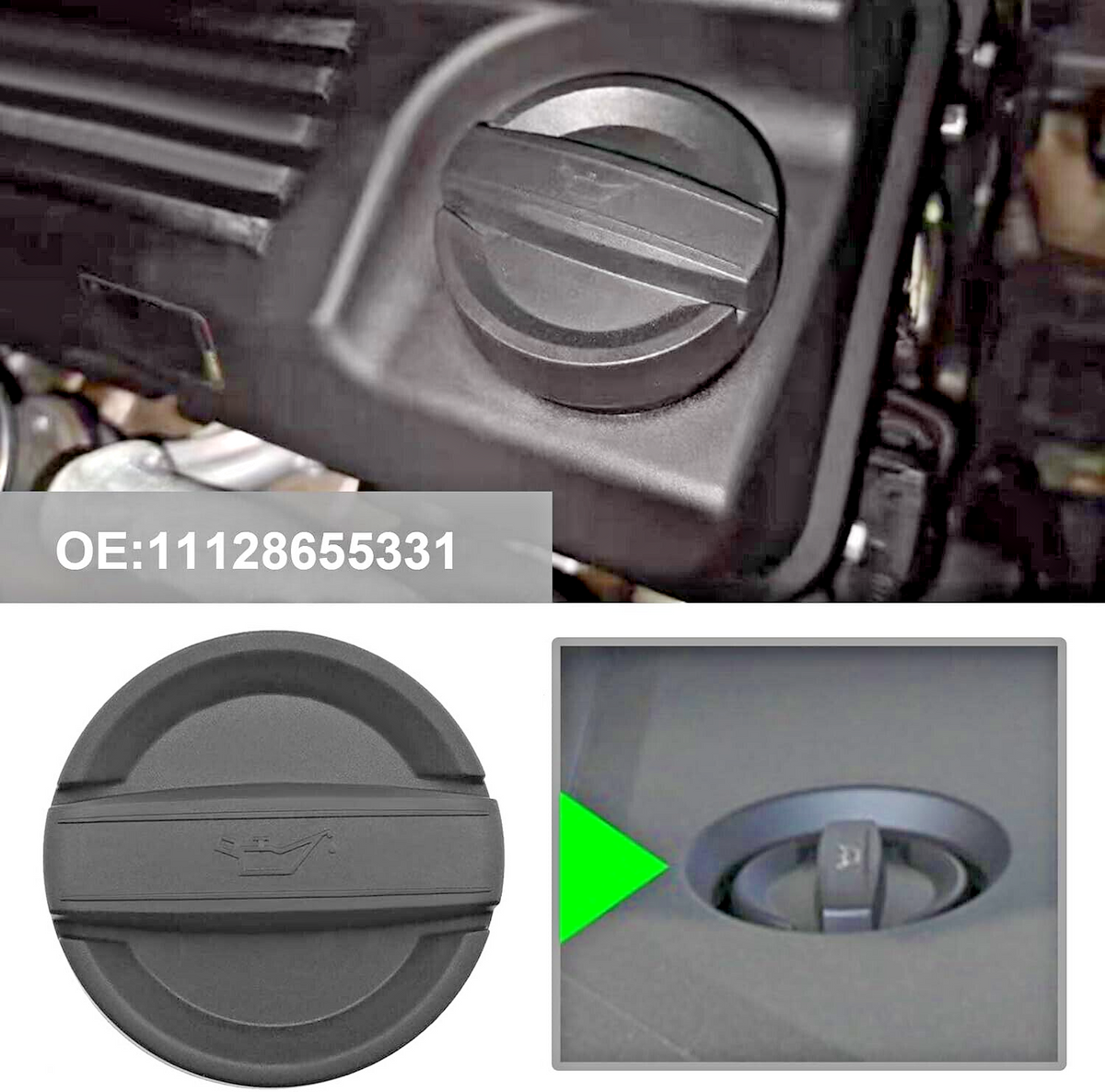 BMW Engine Oil Filler Cap Replacement 4 & 5 Series. 11128655331