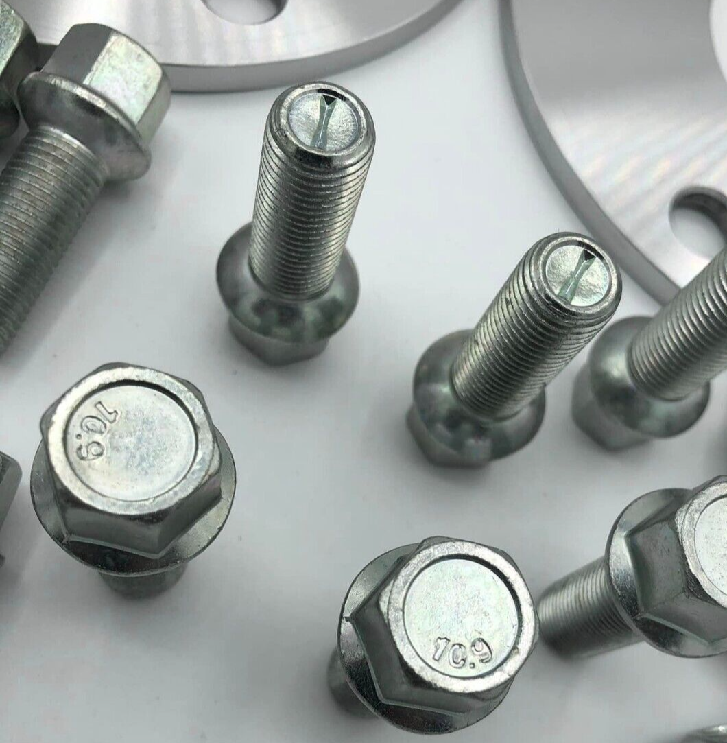 Porsche Wheel Spacers 12mm & Extended AF Bolts Set Of 2 in Silver 5x130 PSR9Line