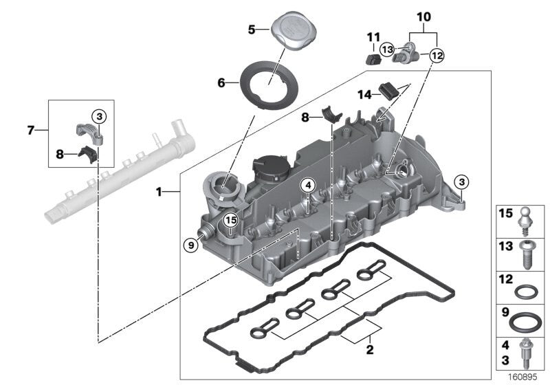 BMW 2.0 N47 Camshaft Cover Gasket Kit – 1/3/5 Series, X1/X3/X5, Premium Leak Fix