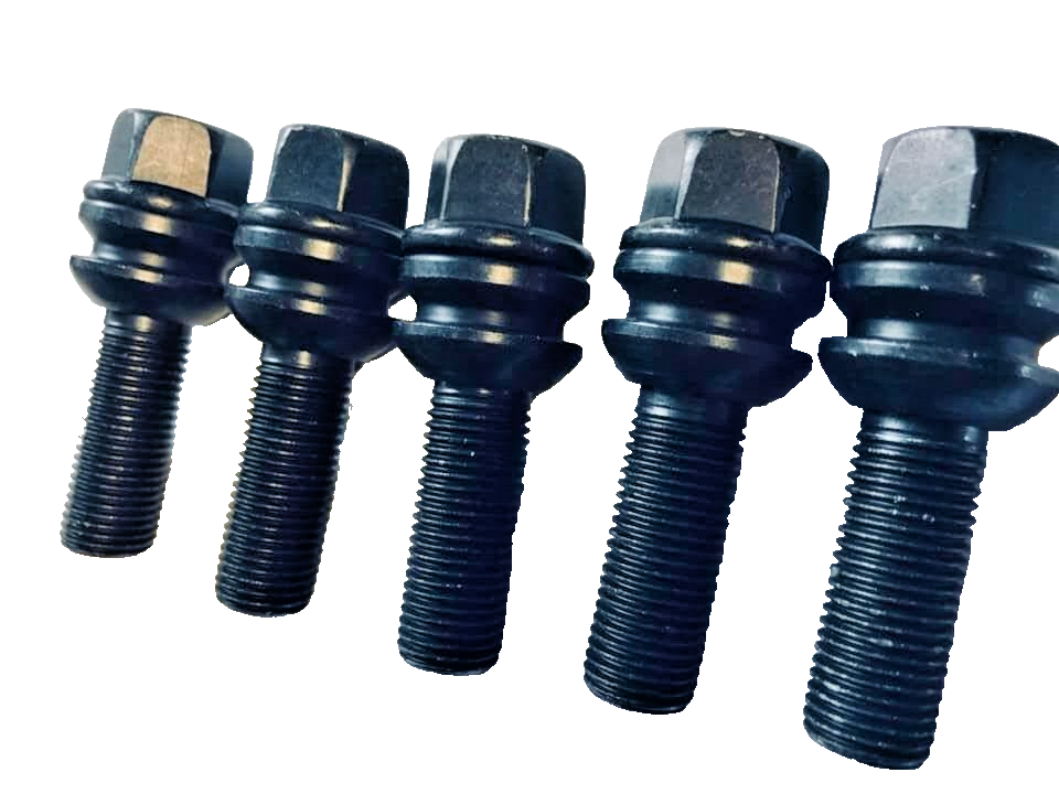 Porsche Wheel Spacers 7mm + Extended OE Bolts Set Of 4 in Black 5x130 PSR9Line