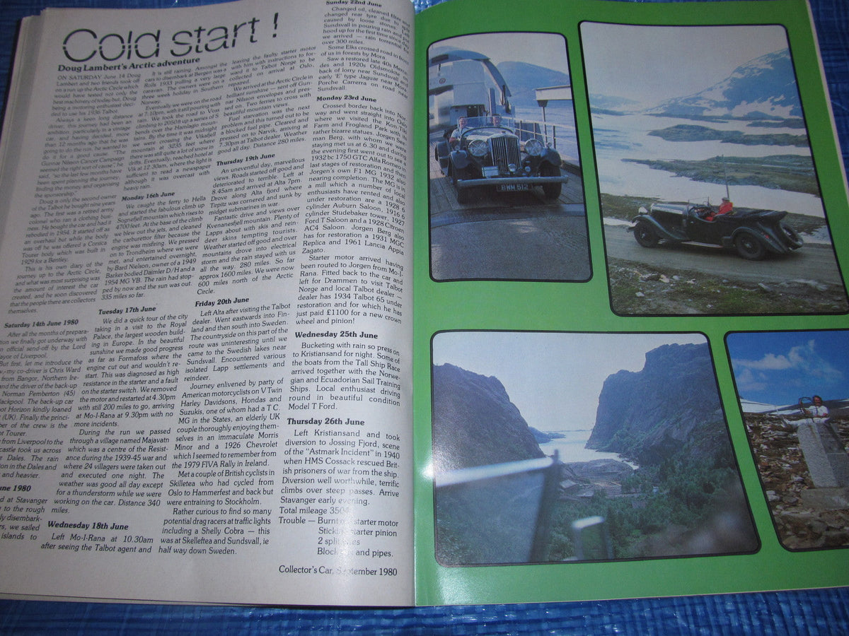 1980 SEPTEMBER COLLECTORS CAR MAGAZINE / MGA AUSTIN 7 TR4 MORRIS MINOR #bk1