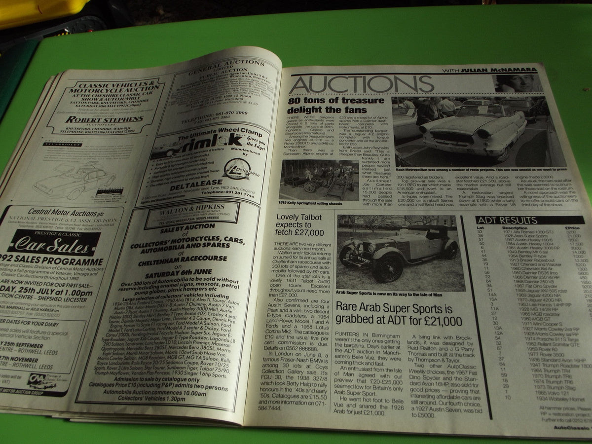 AUTO CLASSIC WEEKLY  MAGAZINE MAY 1992 #c3