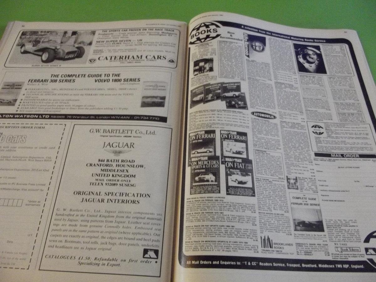 THOROUGHBRED AND CLASSIC CARS MAGAZINE JANUARY 1983 #C4