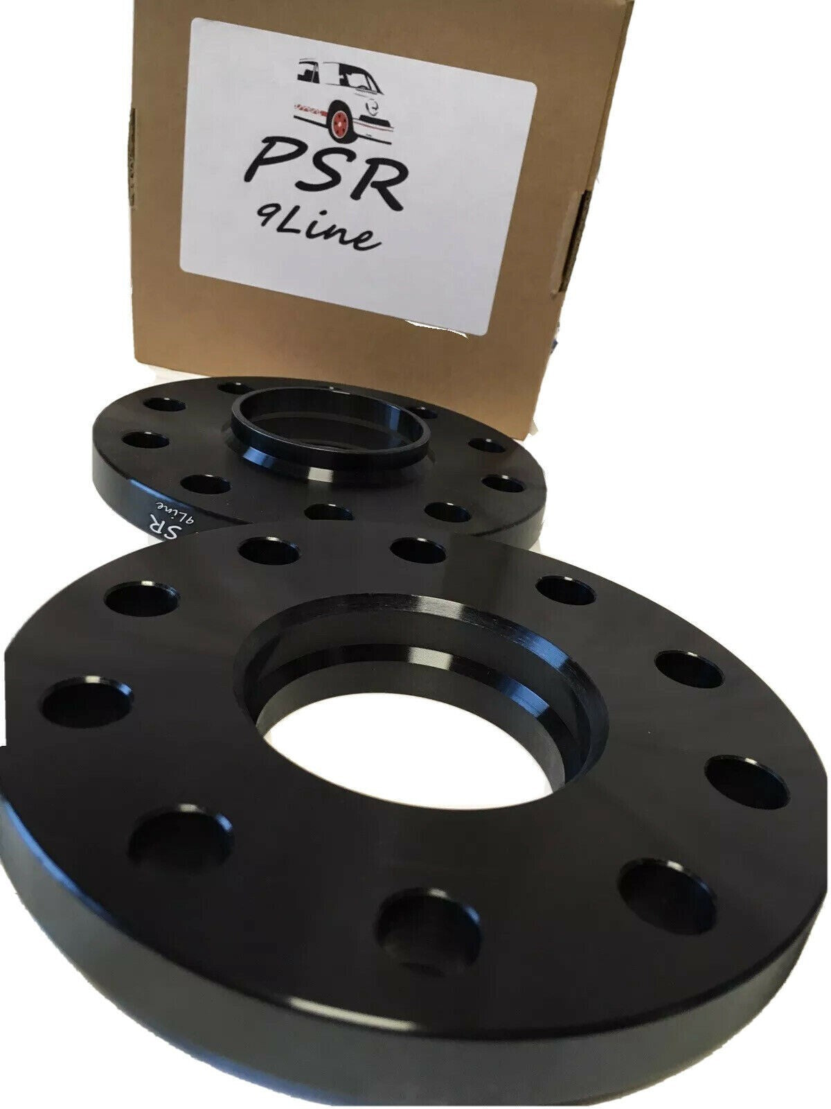 Porsche Wheel Spacers 20mm + Extended AF Bolts Set Of 2 in Black 5x130 PSR9Line