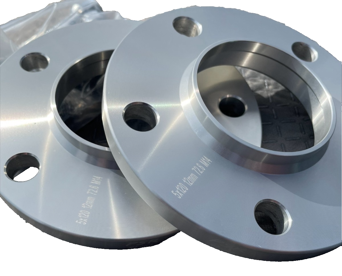 BMW 12mm Wheel Spacers 5x120 Hubcentric Bolt on Kit x4, Precision Fit in Silver