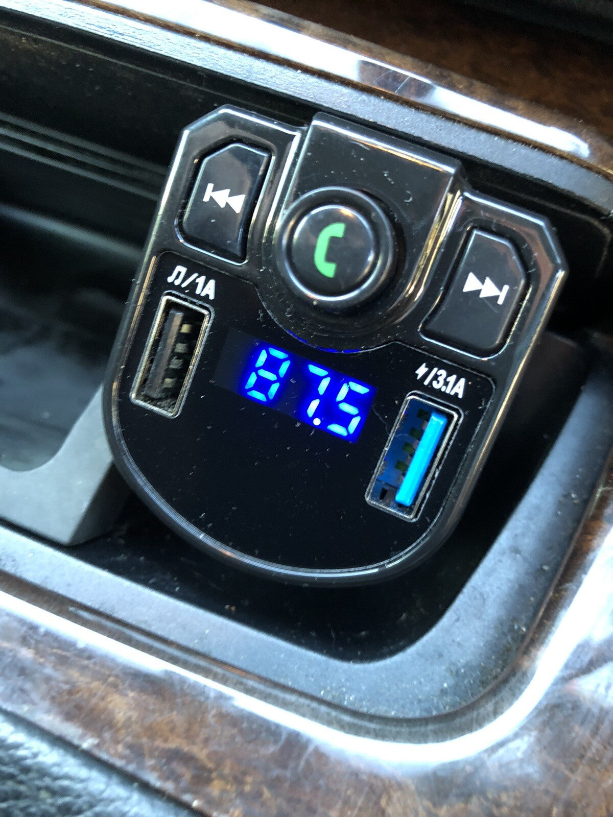 Bluetooth FM Transmitter & Handsfree Car Kit — Dual USB / Type-C Fast Charge | PSR9Line