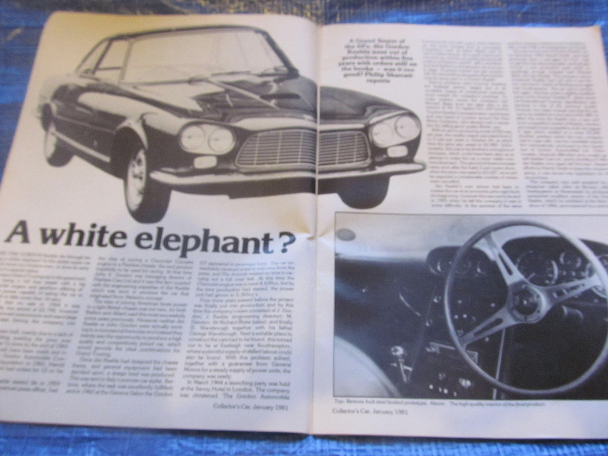 1981 JANUARY COLLECTORS CAR MAGAZINE / RALLY RILEY MGB TEST XK120 LAUNCH  #bk1