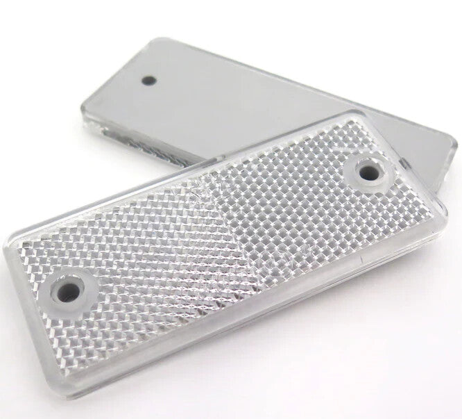White Rectangular Reflectors Trailers Caravans