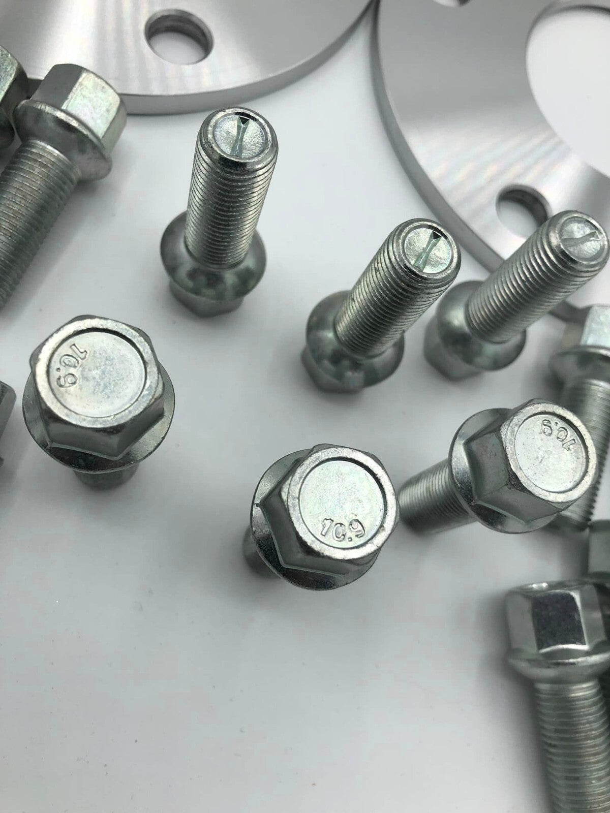 Porsche Wheel Spacers 7mm + Extended AF Bolts Set Of 4 in Silver 5x130 PSR9Line