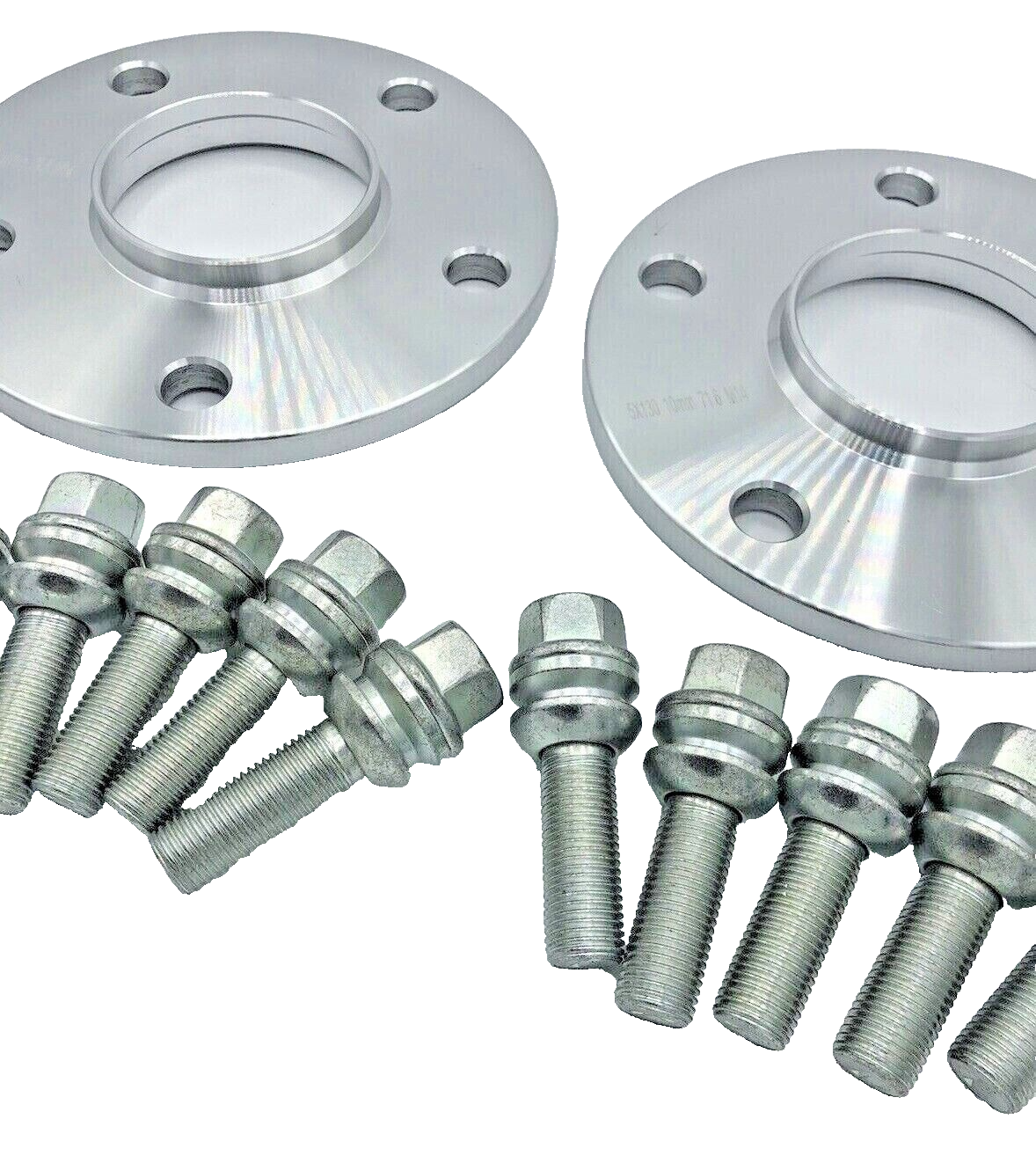 Porsche Wheel Spacers 12mm + Extended OE Bolts Set Of 4 in Silver 5x130 PSR9Line