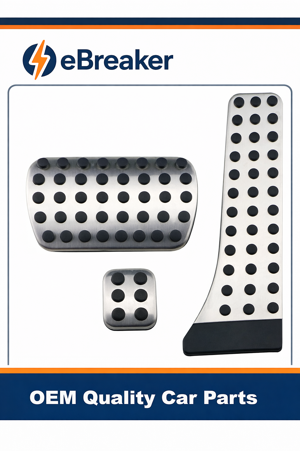 NEW Mercedes AMG Sport Pedal Covers Set 3PC Stainless Steel For A B C E S SL SLC