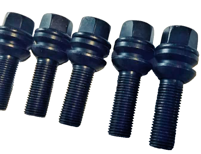 Porsche Wheel Spacers 7mm + Extended OE Bolts Set Of 4 in Black 5x130 PSR9Line