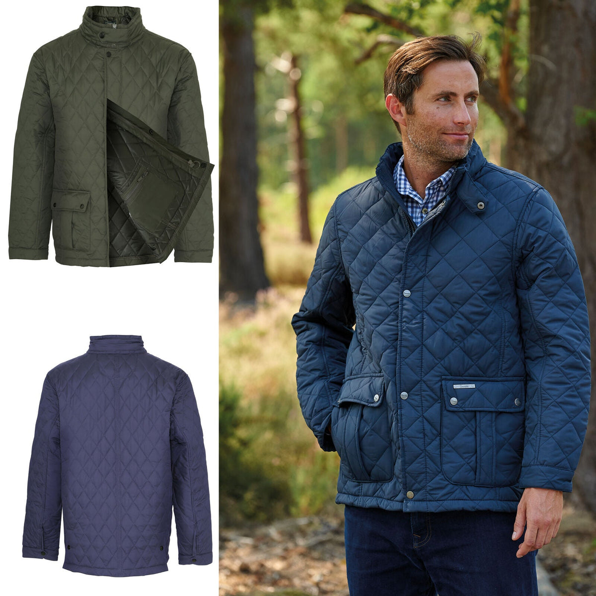 Mens Padstow Diamond Quilted Jacket
