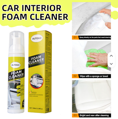 AUTOGO-PRO Foaming Car Interior & Trim Cleaner — Lemon Scent 100ml | PSR9Line
