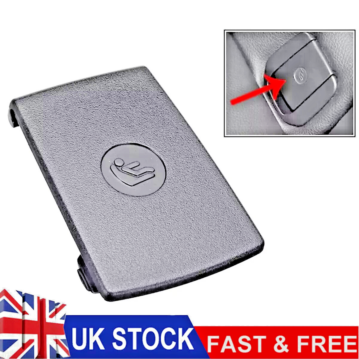 BMW Rear Childs Seat Fitting ISOFIX Trim Cover Flap in Black OE 17949110 7319686