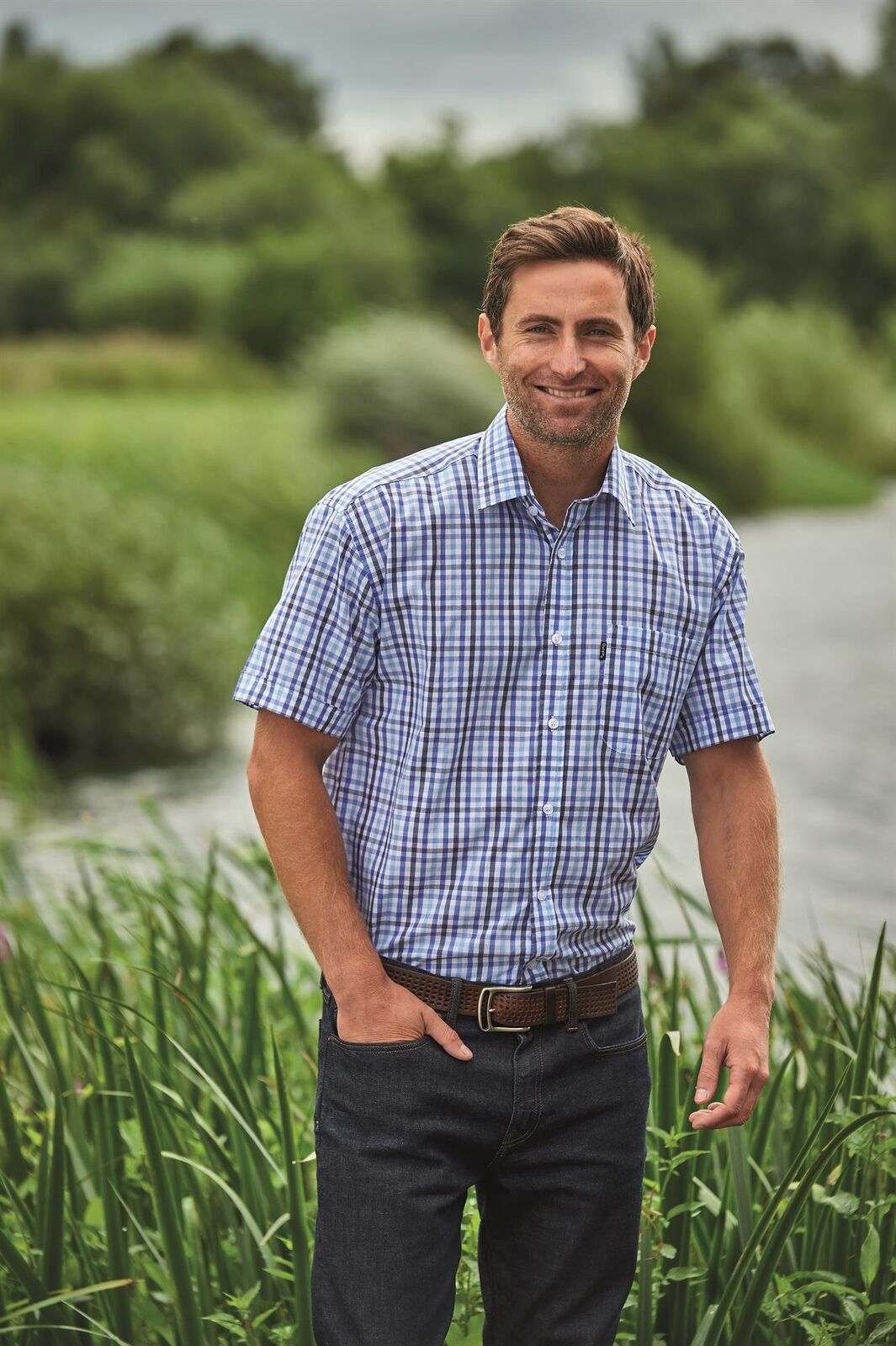 Mens Doncaster Short Sleeve Countrywear Check-Shirt