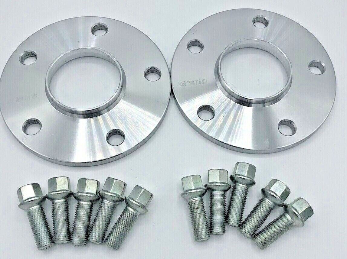 Porsche Wheel Spacers 15mm & Extended AF Bolts Set Of 2 in Silver 5x130 PSR9Line