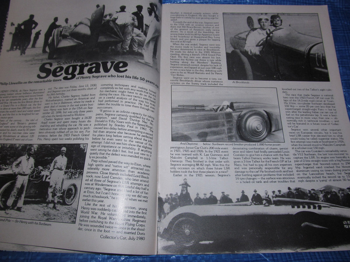 1980 JULY COLLECTORS CAR MAGAZINE / ROLLS ROYCE CITROEN MG AUSTIN 7 RACER  #bk1