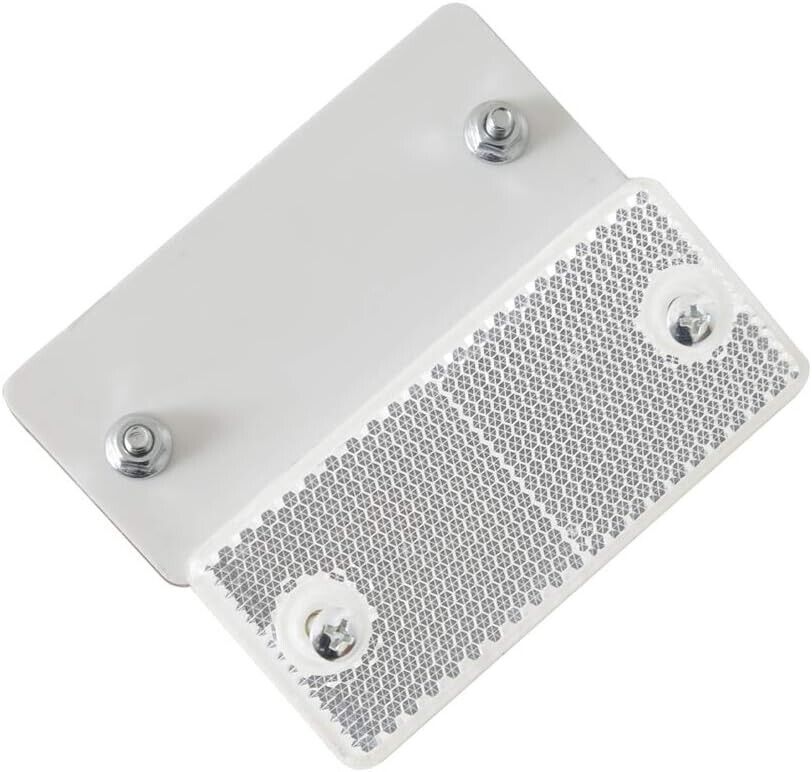 High-Quality 2x White E-Approved Rectangular Reflectors Trailers Caravans