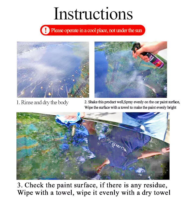 Detailer Rapid Spray Car Ceramic Coating Sealant Nano Crystal Formula Protects.