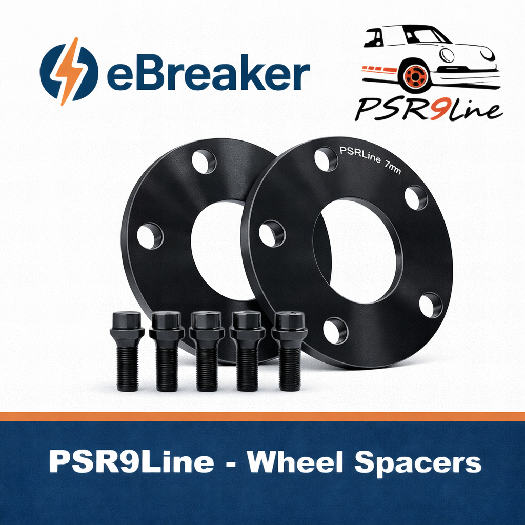 PORSCHE 7mm Wheel Spacers 5x130 With Extended AM Bolts  Precision Fit in Black