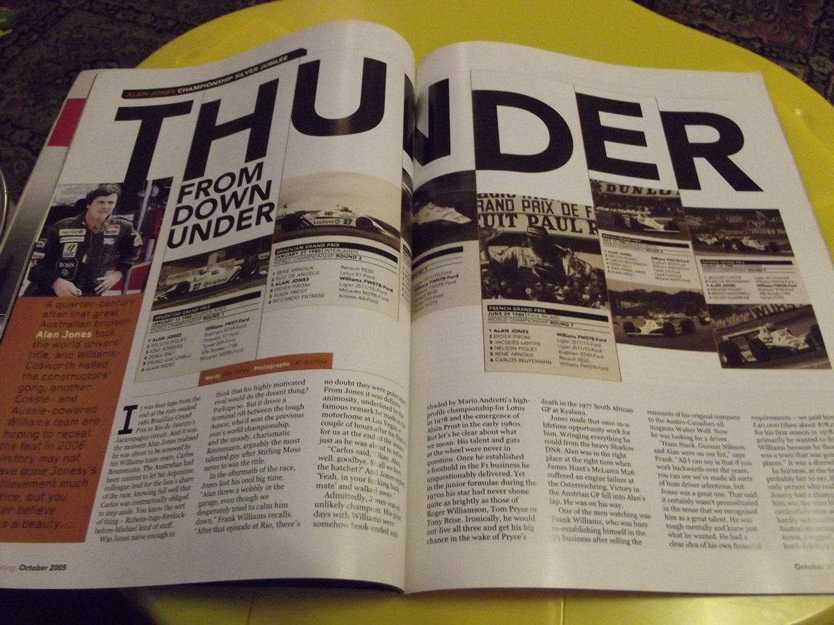 F1 RACING MAGAZINE OCTOBER 2005  #c3