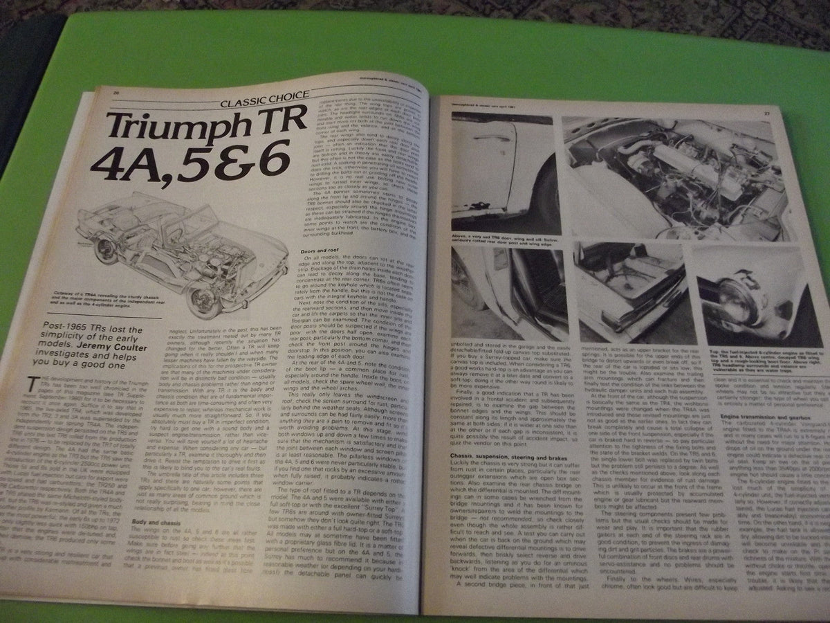 THOROUGHBRED AND CLASSIC CARS MAGAZINE APRIL 1981 #C4