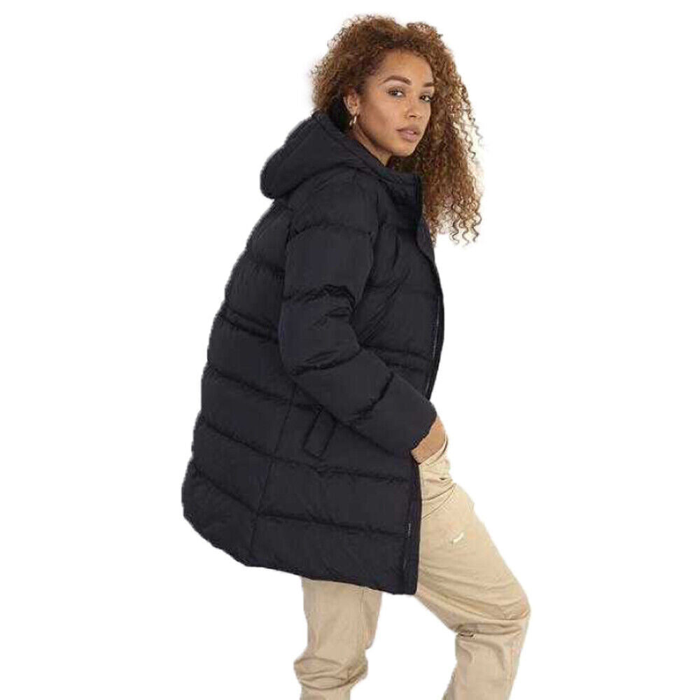 Womens Dominica Padded Hooded Long Jacket