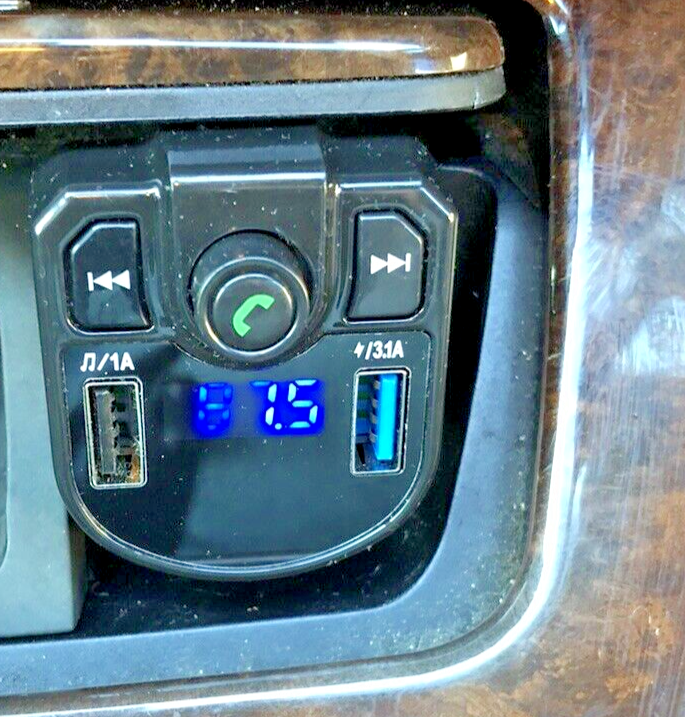Bluetooth Hands-Free Car Kit with Dual USB Charger, FM Transmitter & MP3 Player