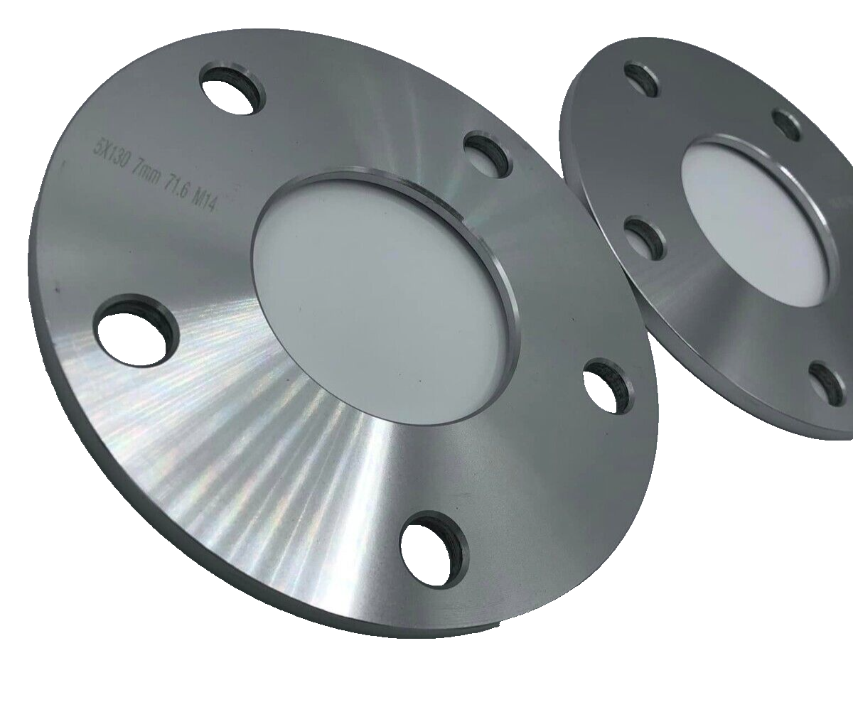 Porsche Wheel Spacers 7mm + Extended AF Bolts Set Of 2 in Silver 5x130 PSR9Line