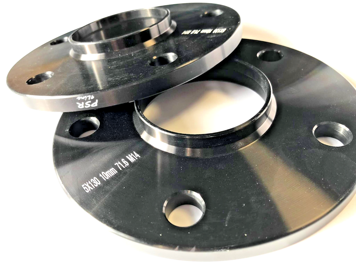 Black Porsche Wheel Spacers 20mm 5x130 Kit with Extended O.E Bolts  HubCentric