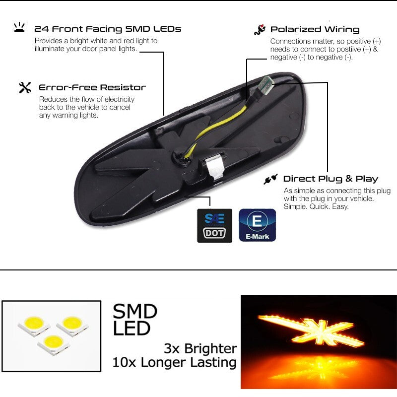 LED Dynamic Side Repeater Indicators MINI F56 Cooper S JCW Clubman Countryman