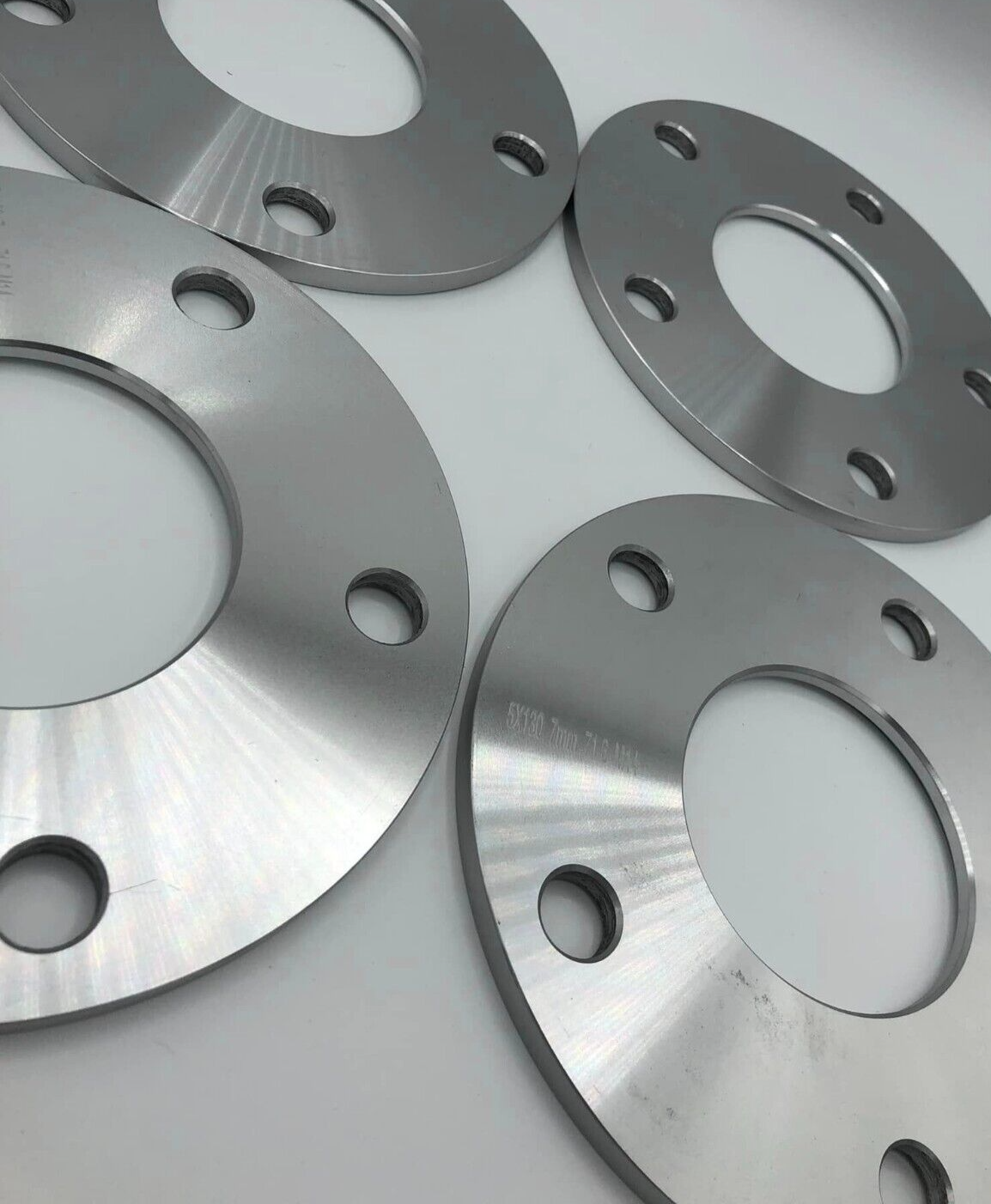 Porsche Wheel Spacers 7mm + Extended AF Bolts Set Of 4 in Silver 5x130 PSR9Line