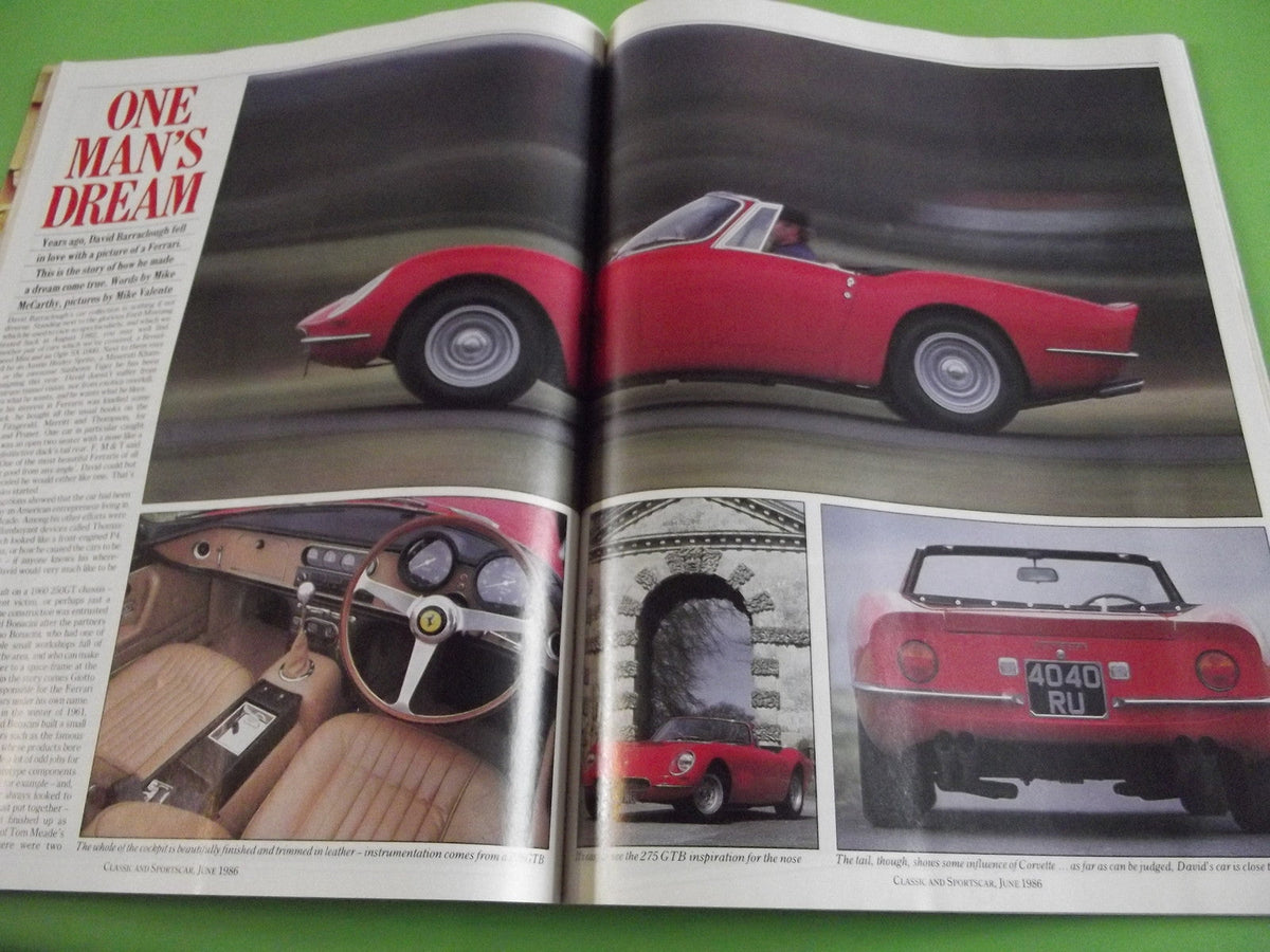 CLASSIC AND SPORTSCAR MAGAZINE JUNE 1986 #c1