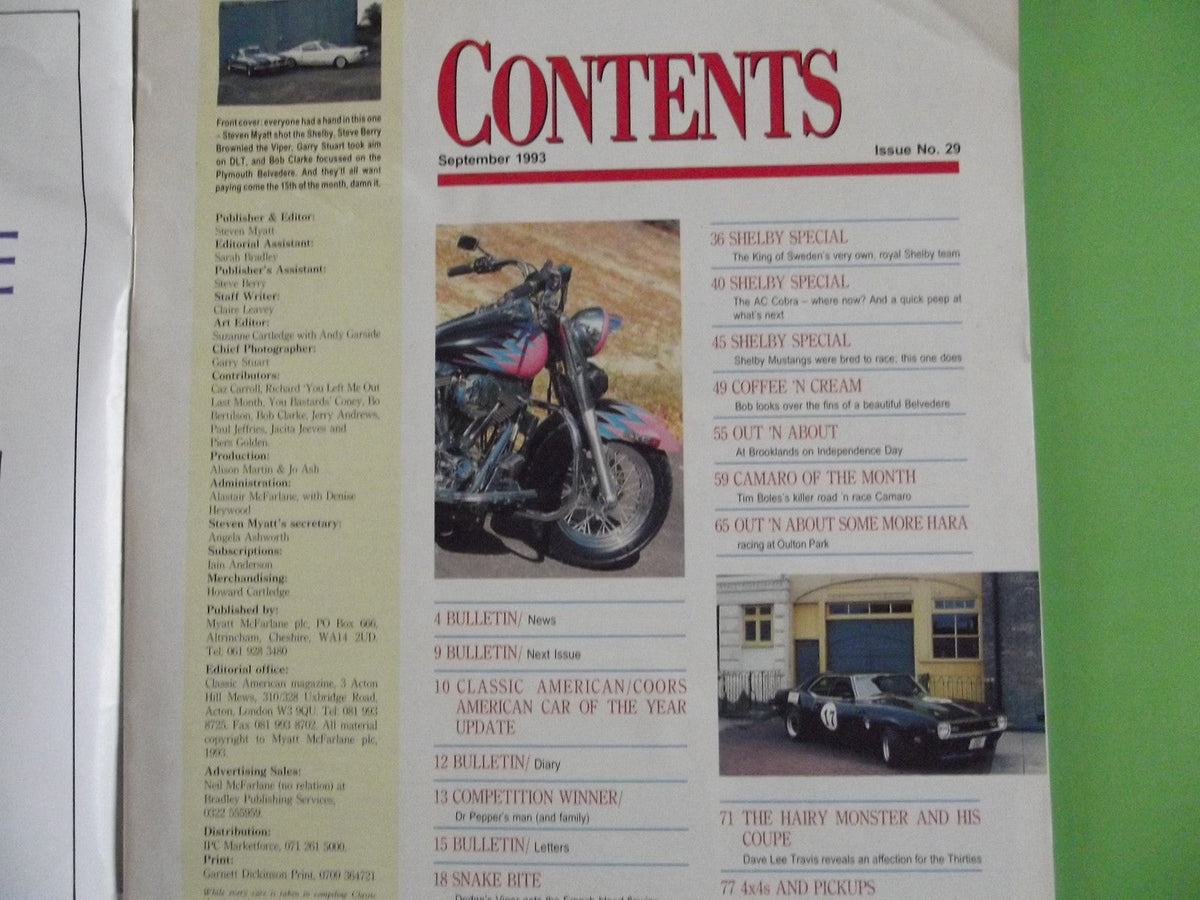 CLASSIC AMERICAN MAGAZINE SEPTEMBER 1993 #c1