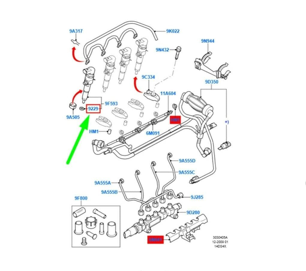 Audi A1 / A3 1.6 TDi Injector Seals | 03L130519 | Copper Washer Set Set 4 Pieces