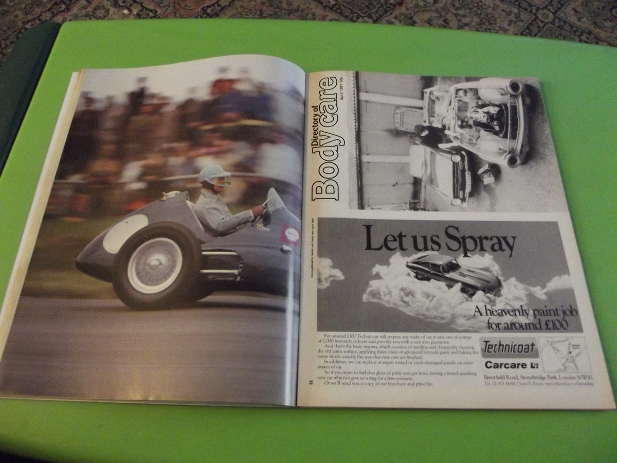 THOROUGHBRED AND CLASSIC CARS MAGAZINE APRIL 1981 #C4