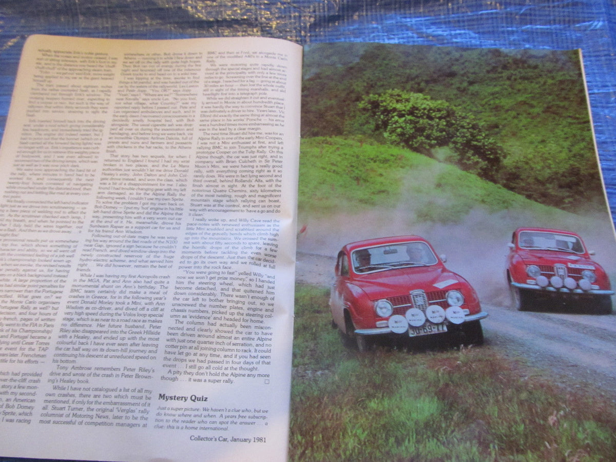 1981 JANUARY COLLECTORS CAR MAGAZINE / RALLY RILEY MGB TEST XK120 LAUNCH  #bk1
