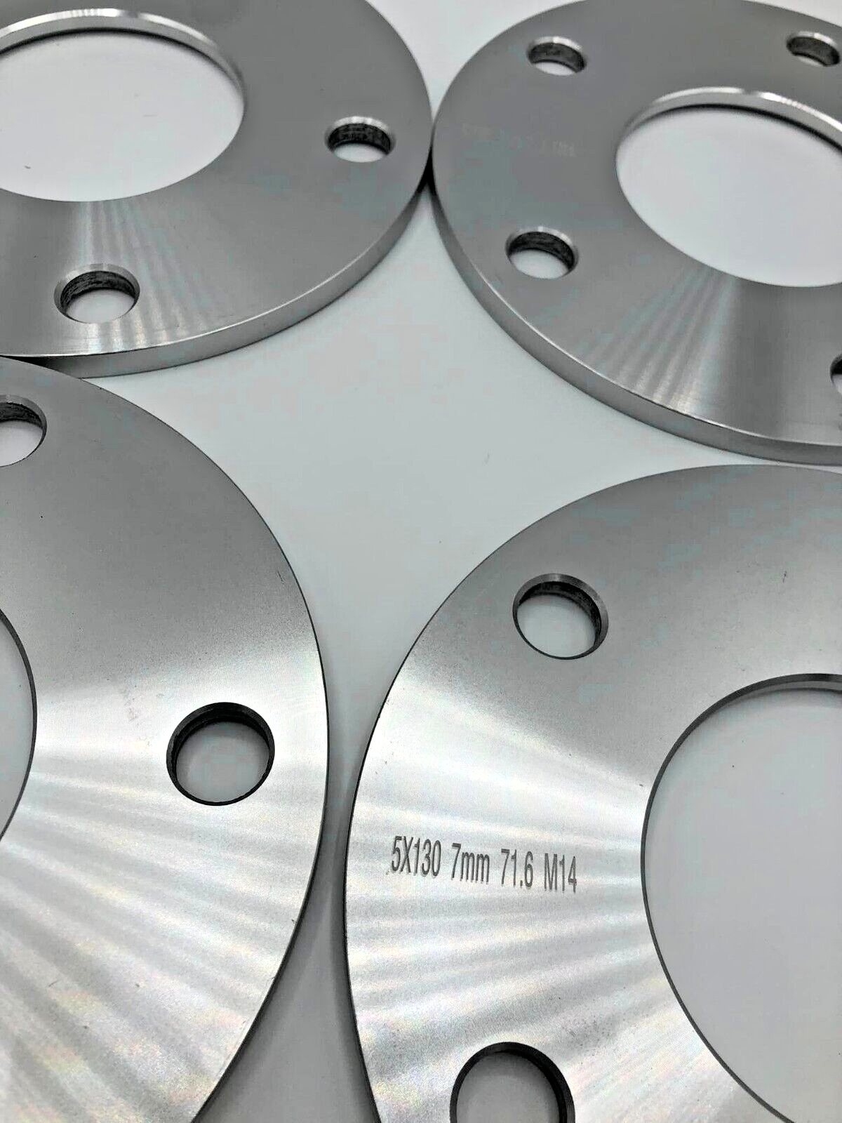 Porsche Wheel Spacers 7mm + Extended OE Bolts Set Of 4 in Silver 5x130 PSR9Line