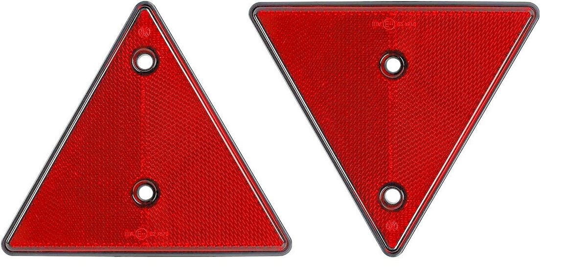 Vehicle Rear Safety Reflectors Red - MOT Legal for Trailers Trucks Caravans # x2
