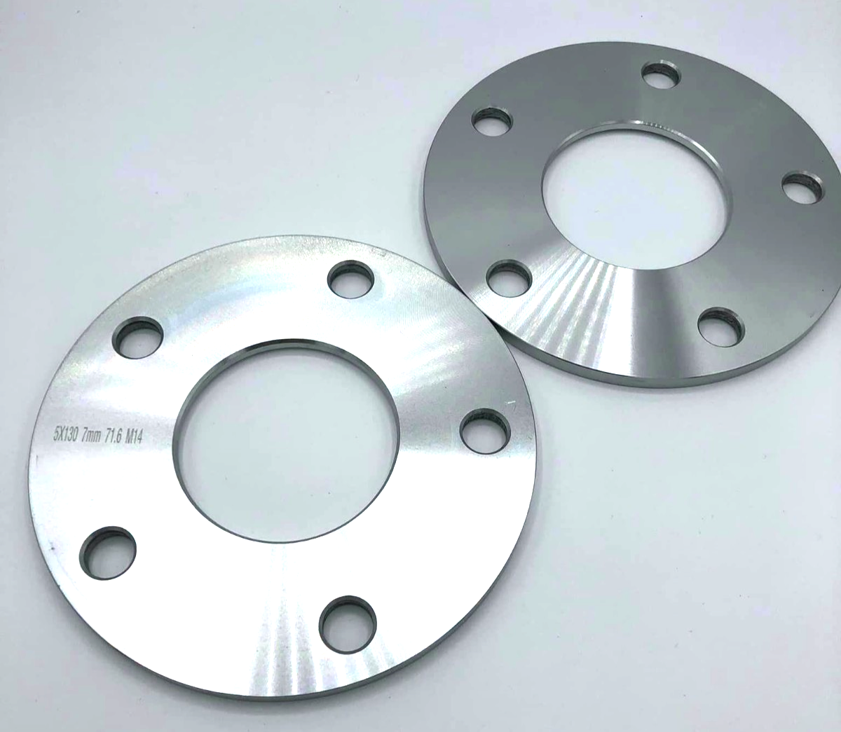 Porsche Wheel Spacers 7mm 5x130 Silver Bolton Kit Pair Fits 911 Cayenne Boxster