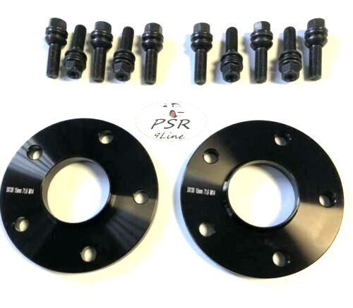 PORSCHE 7mm Wheel Spacers 5x130 With Extended O.E Bolts  Precision Fit in Black