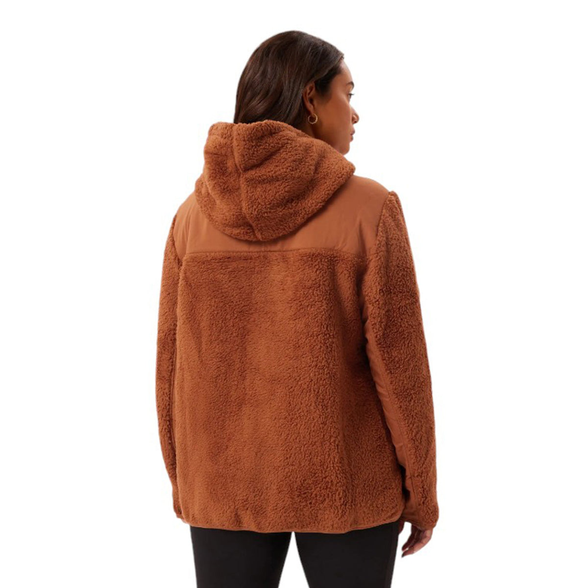 Ladies Teddy Bear Sherpa Fleece Hooded Jacket