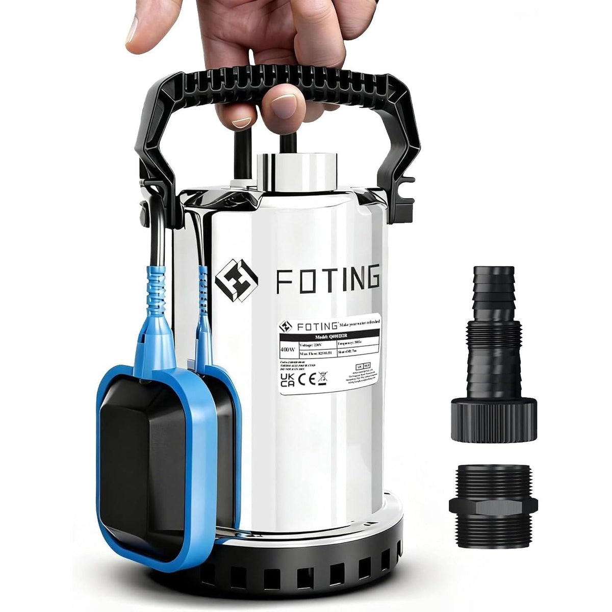 Submersible Water Pump 400W 8250L/H Stainless Steel Float Switch FOTING