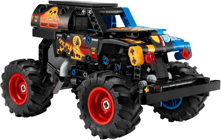 LEGO Technic Monster Jam Grave Digger Fire and Ice 42219.New but open scruffy box. All bags inside are factory sealed